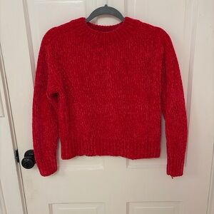 Vibrant Red Women's Crew Neck Sweater